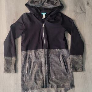 Ivivva Black and Gray Kids Raincoat